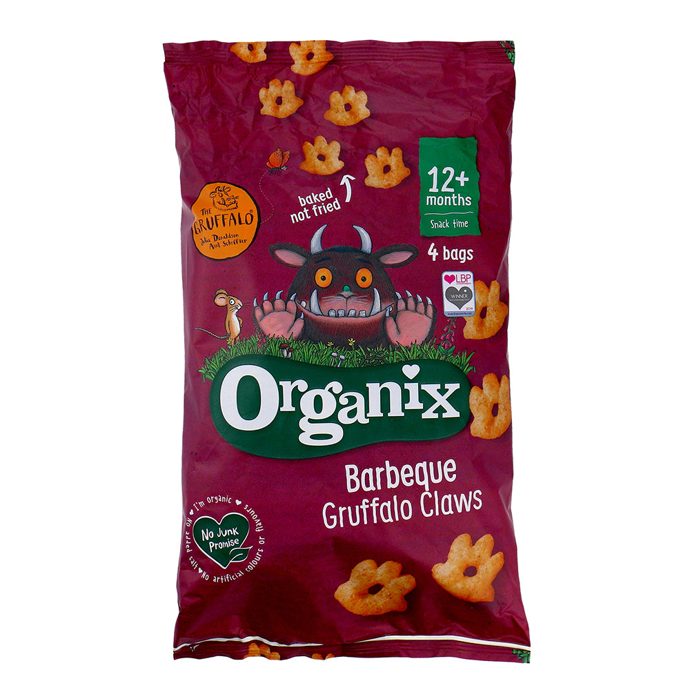 Organic Barbeque Gruffalo Claws Puffs 12+ Vegan Dairy Free Gluten Free SuperNature