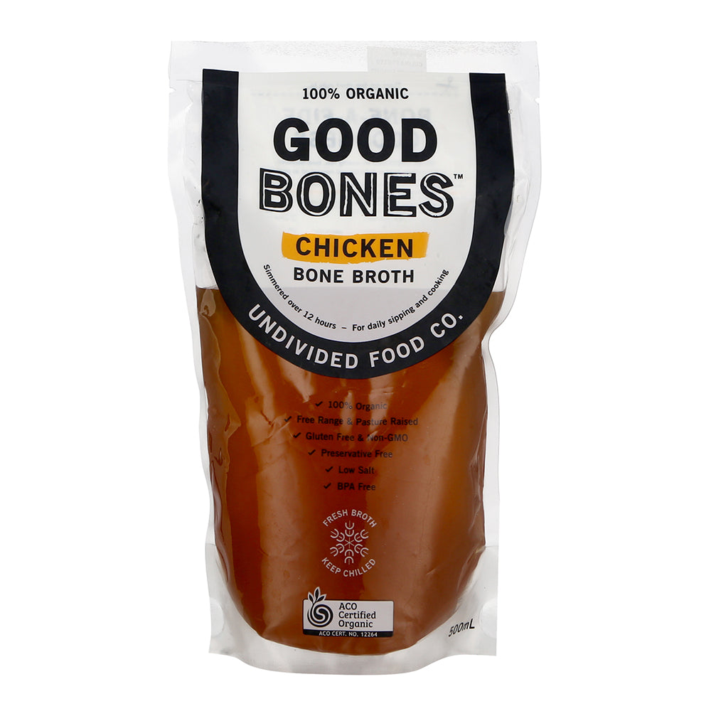 Organic Chicken Bone Broth Gluten Free, 500ml SuperNature