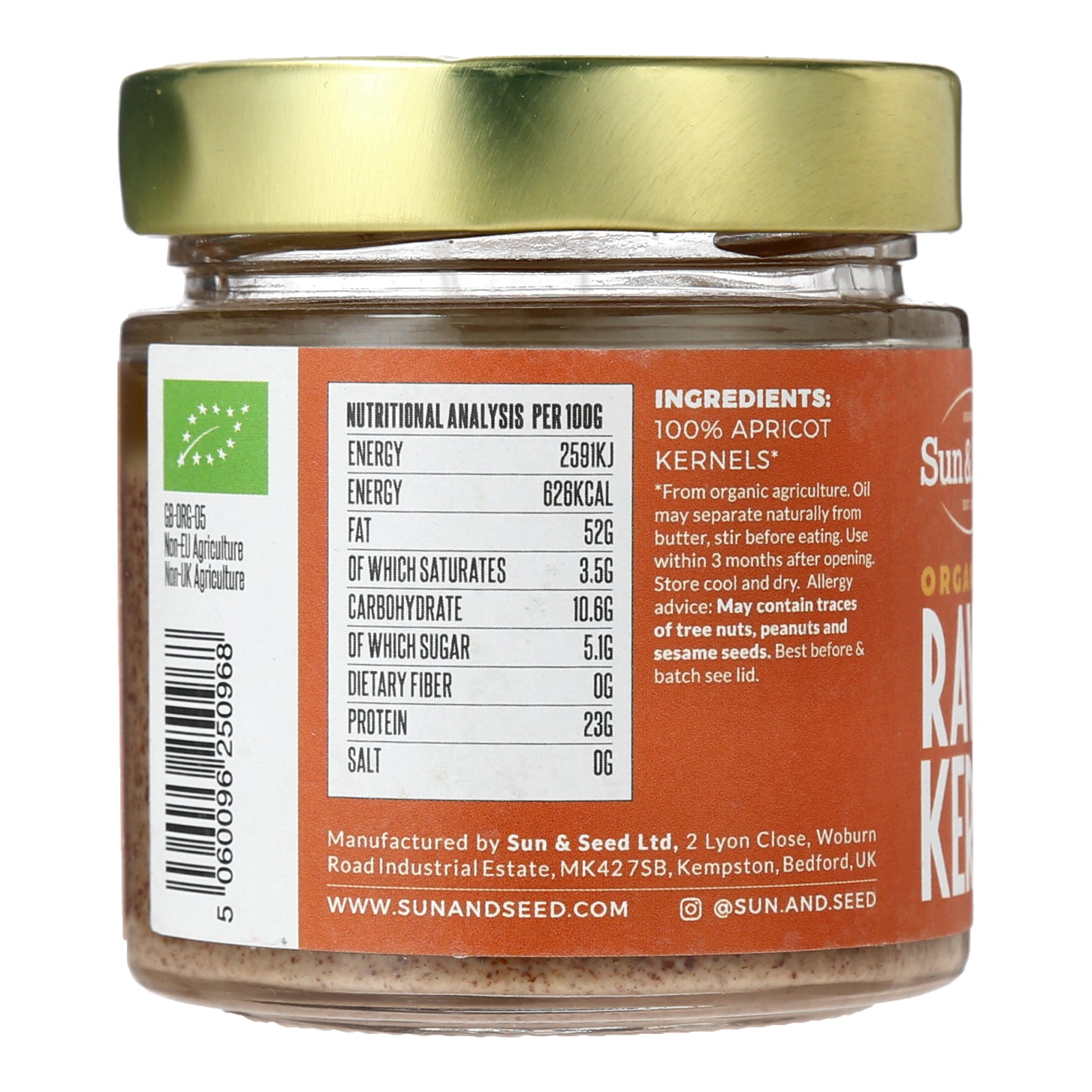 Kernel Butter Organic Raw Apricot Kernel Butter Spread, 200gm