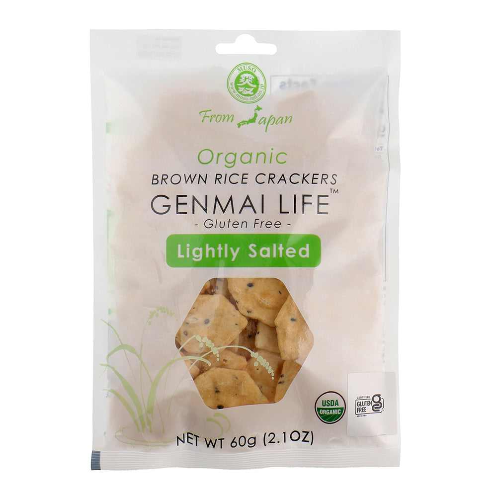 Bio Rice Crackers Organic Brown Rice Cracker Lightly Salted Gluten Free, 60gm
